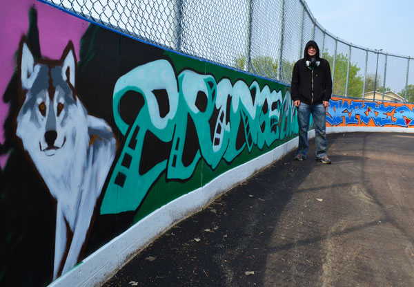 Graffiti artist transforms new West Flat skate park
