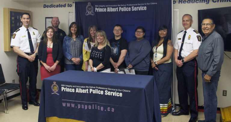 Prince Albert police show support for Sober House Project