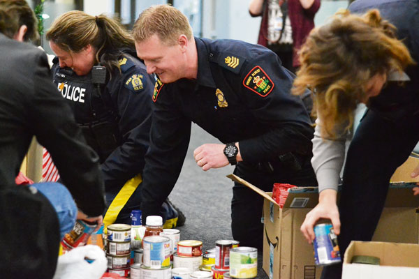 RCMP, city police collaborate to put food on tables for less fortunate