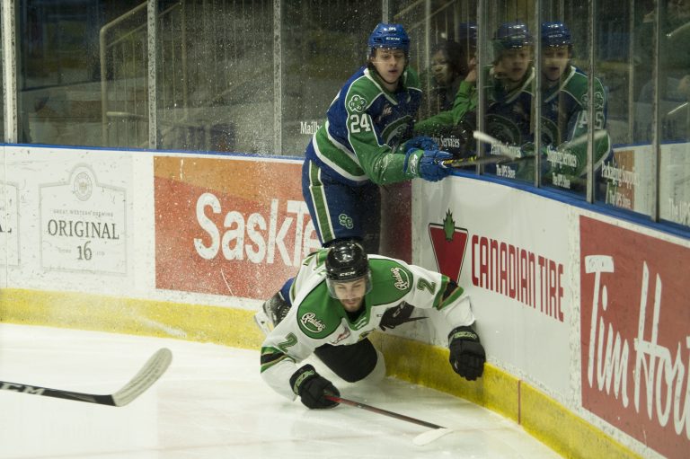 Broncos use 3 goal second period to down Raiders
