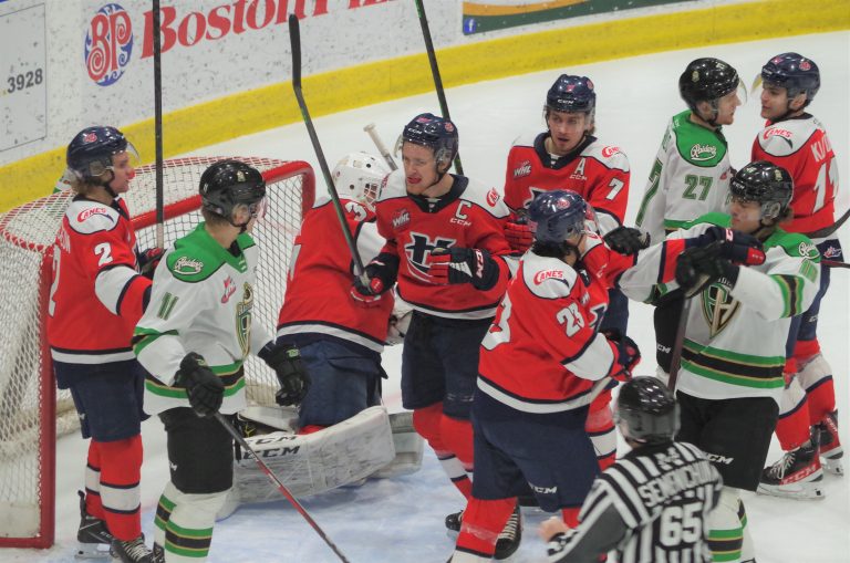 Raiders slide into playoff spot with 4-0 win over Hurricanes