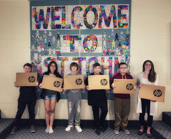 Grade 7 students in Catholic Division receive laptops through partnership with Ontario philanthropic group
