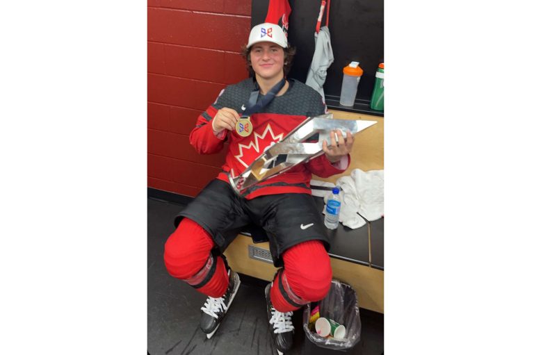 Prince Albert’s Tanner Howe strikes gold with Team Canada at Hlinka Gretzky Cup