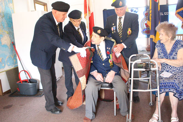 Quilt of Valour presented to 103-year-old Birch Hills veteran