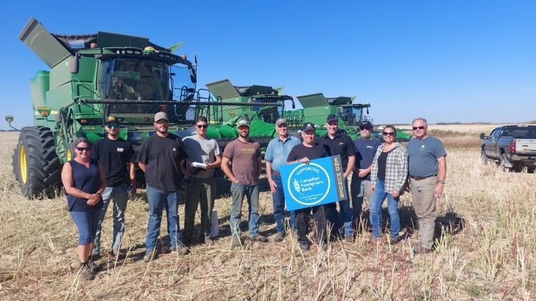 Birch Hills farms harvest crop to support Canadian Foodgrains Bank