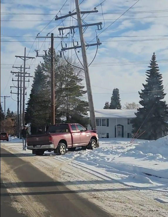 Vehicle collision cause of weekend power outage
