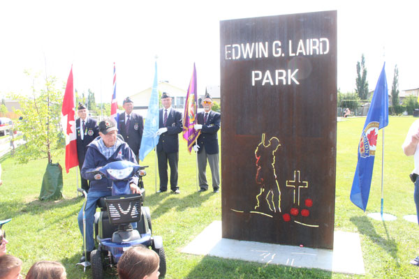 Park named for veteran Ed Laird officially unveiled