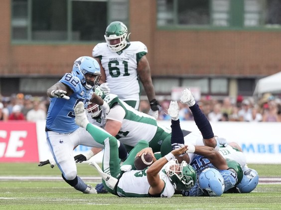 Roughriders lose third straight after being topped 31-13 by Argonauts in Halifax