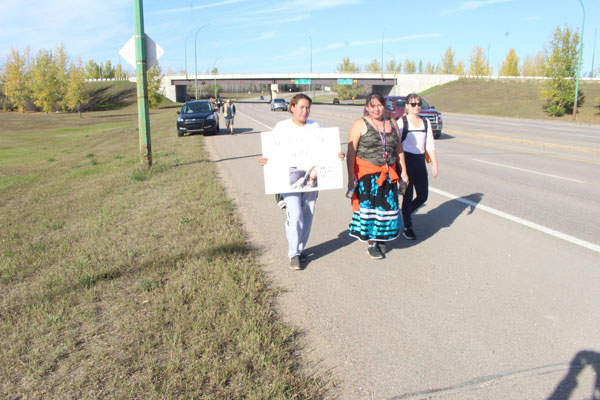 Memorial Walk along Highway 2 seeks justice for Justin Mirasty