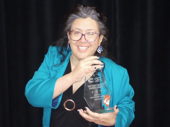 Prince Albert filmmaker, teacher wins inaugural Trudy Stewart Award
