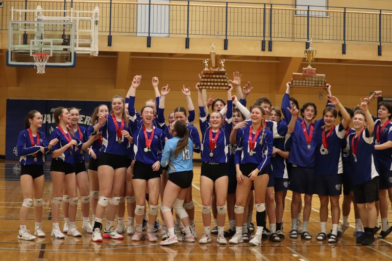 St. Mary volleyball championships celebrated during Catholic Division meeting