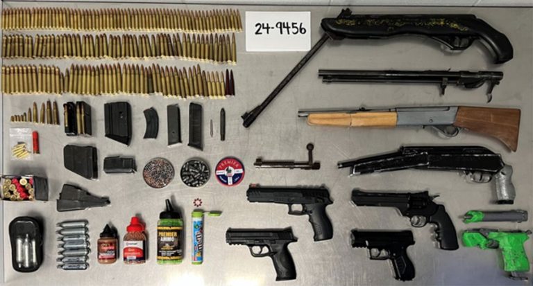 Police make four arrests following Monday morning weapons complaint