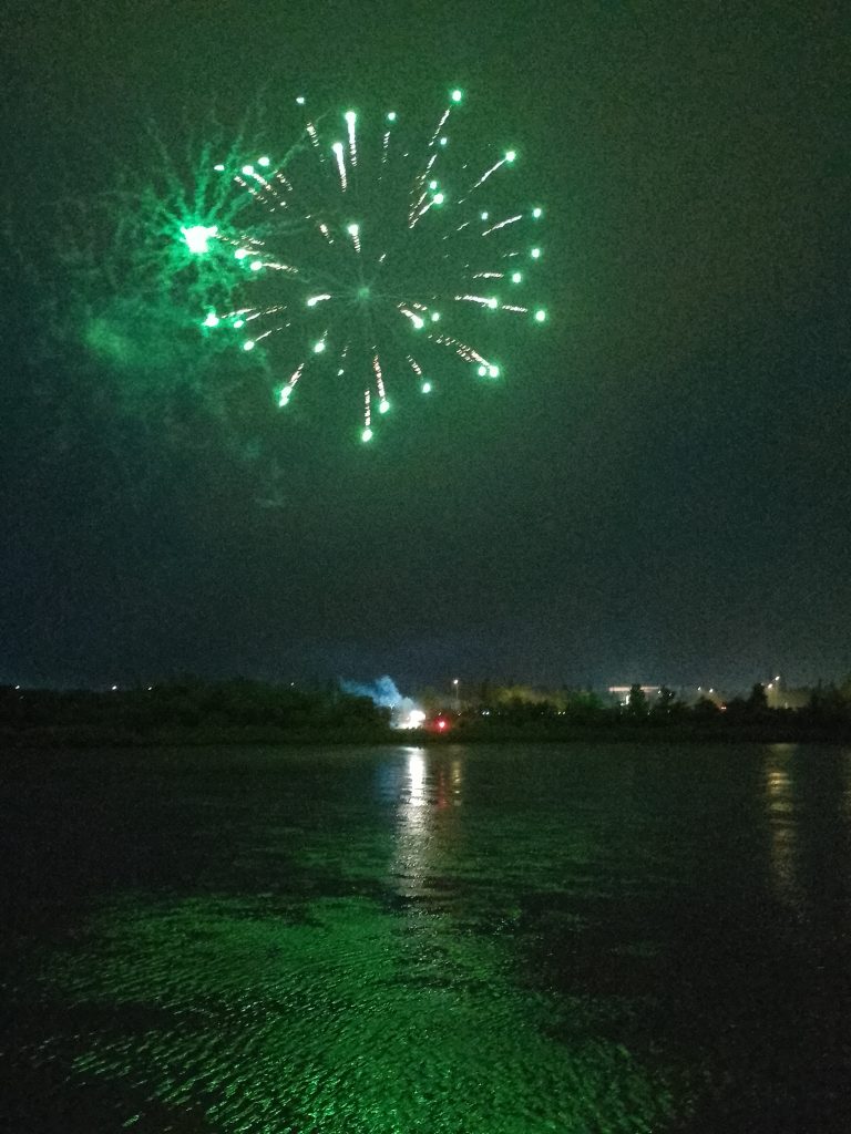 Canada Day: River Bank lights up