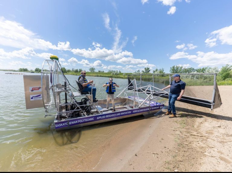 Sask. Polytech showcases new wild rice harvester