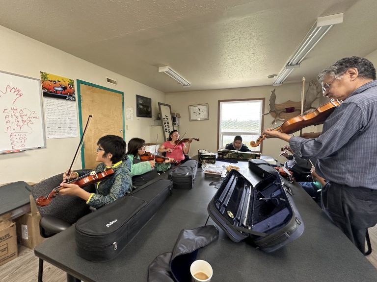 Fiddles available for learning in Sucker River