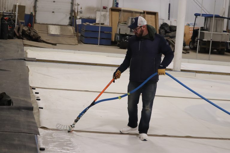 Ice installation underway at Prince Albert Golf & Curling Club